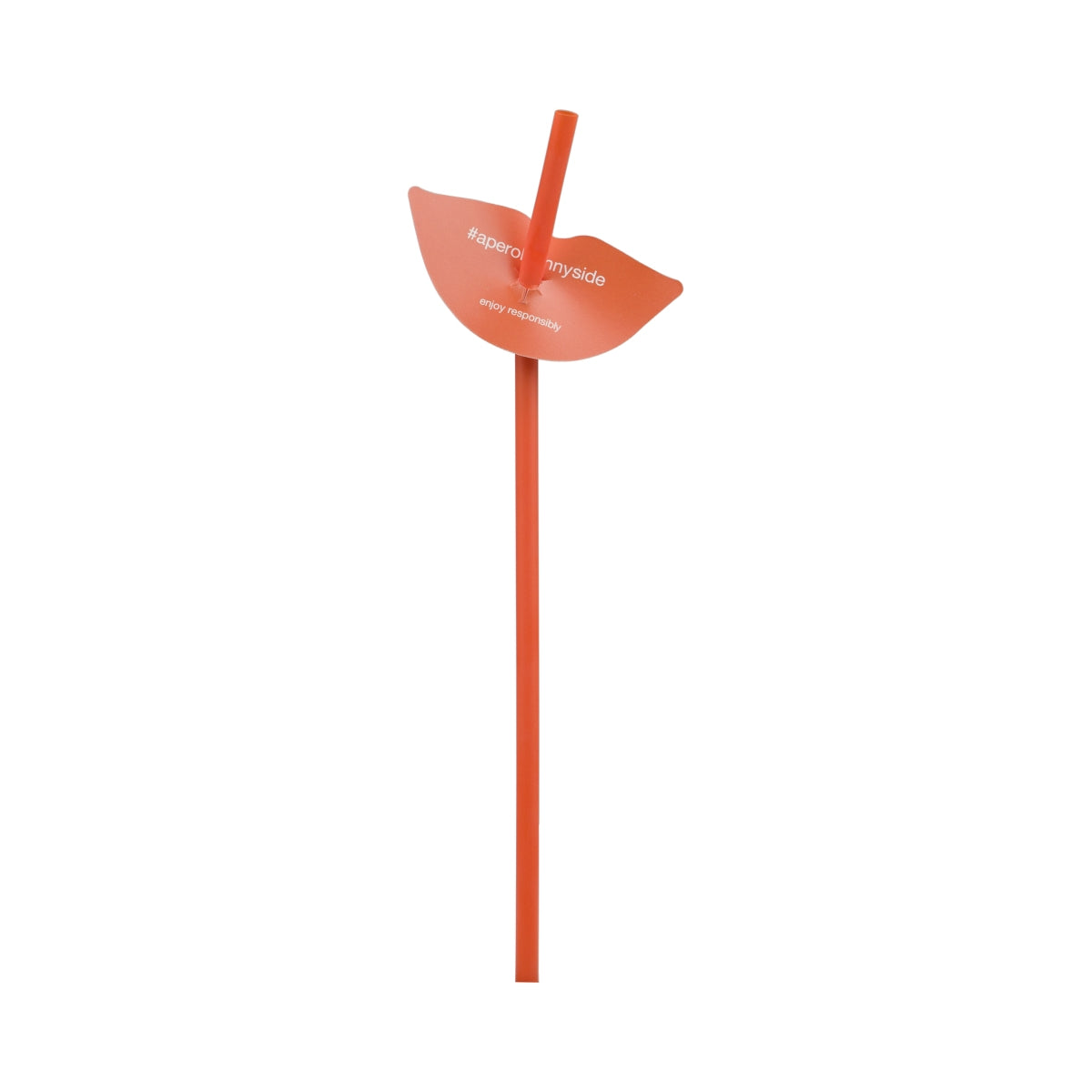 1 liquore Aperol cannuccia set da 10 pezzi plastica arancione "Smile" nuovo – Vista 2