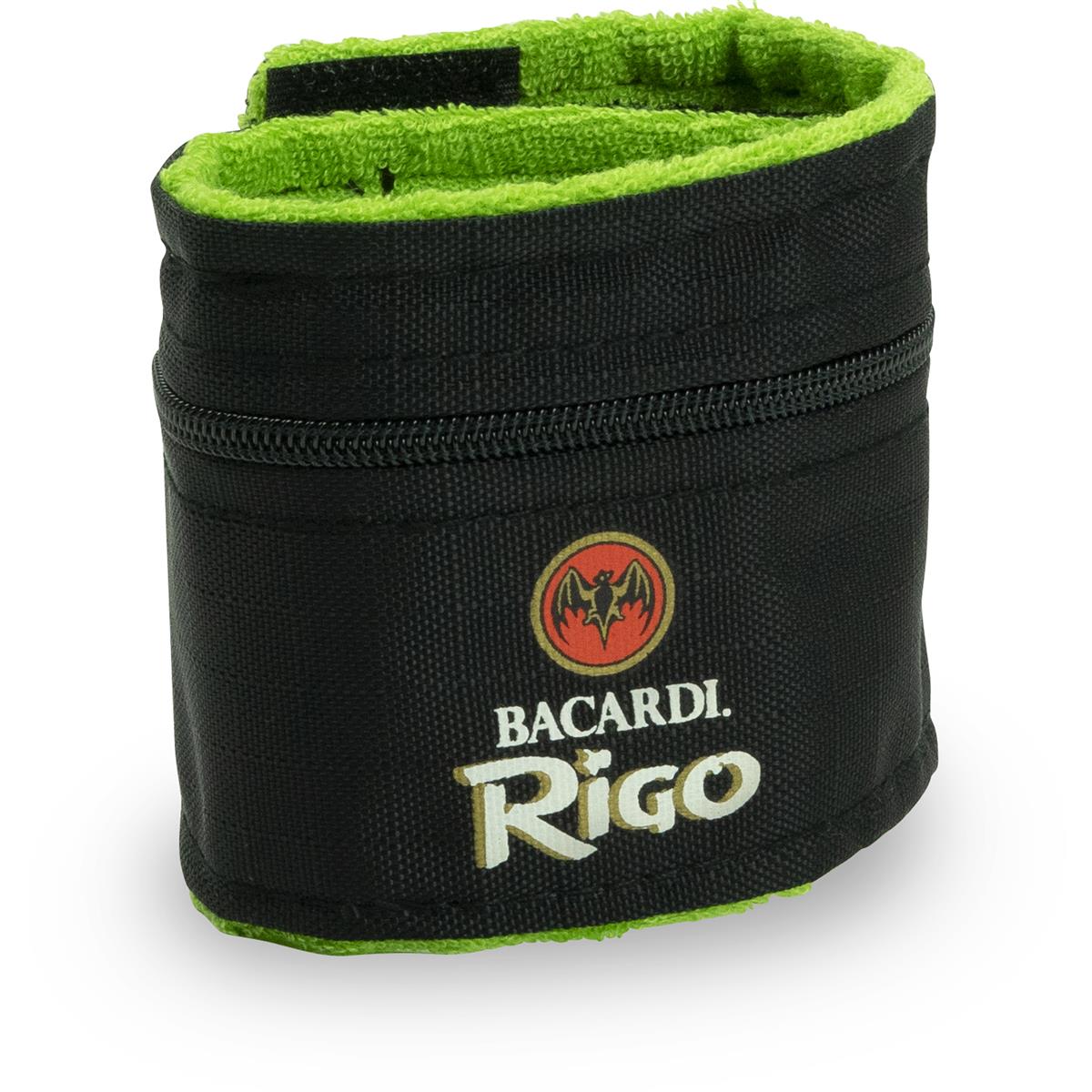 1 marsupio da polso Bacardi Rum con chiusura a zip "Rigo" nero/verde nuovo – Vista 2