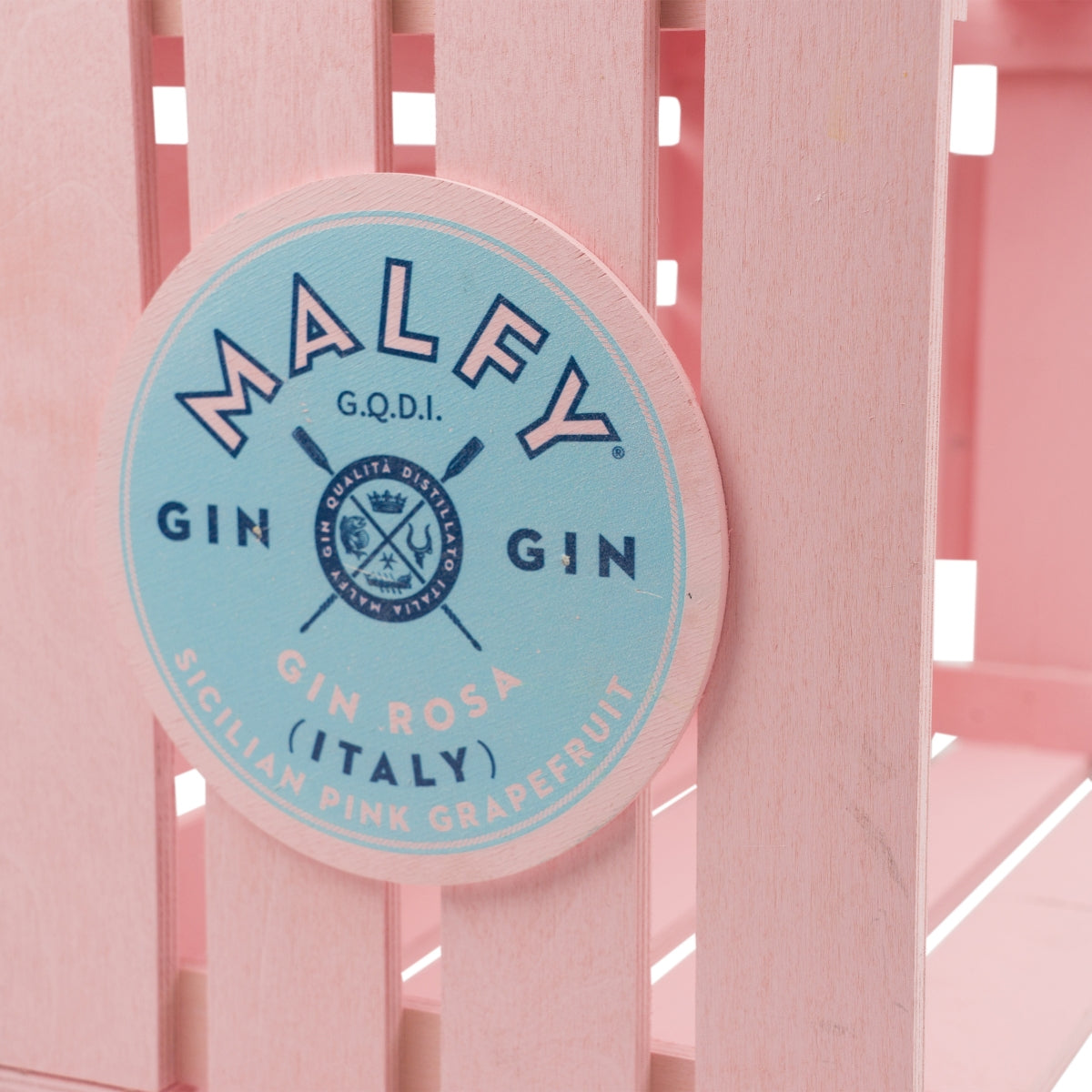 1 Malfy Gin Scatola di legno rosa 45x31x26cm nuova – Vista 4