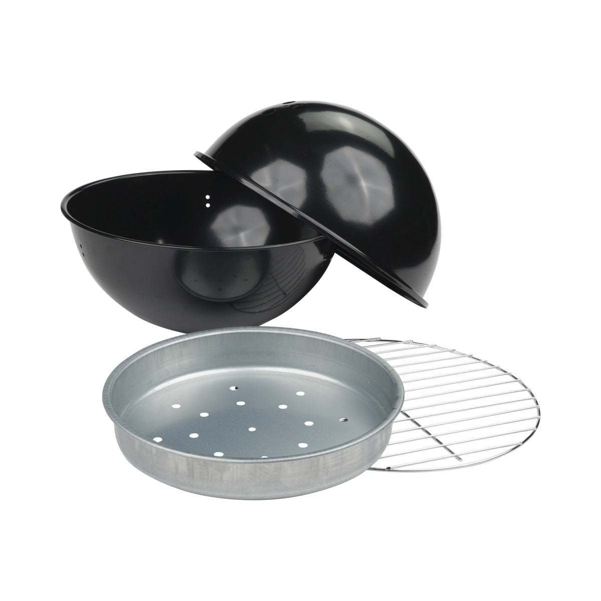 1 No Name Mini barbecue sferico da esterno "Cookout" diametro circa 31 cm nero con accessori inclusi nuovo – Vista 2