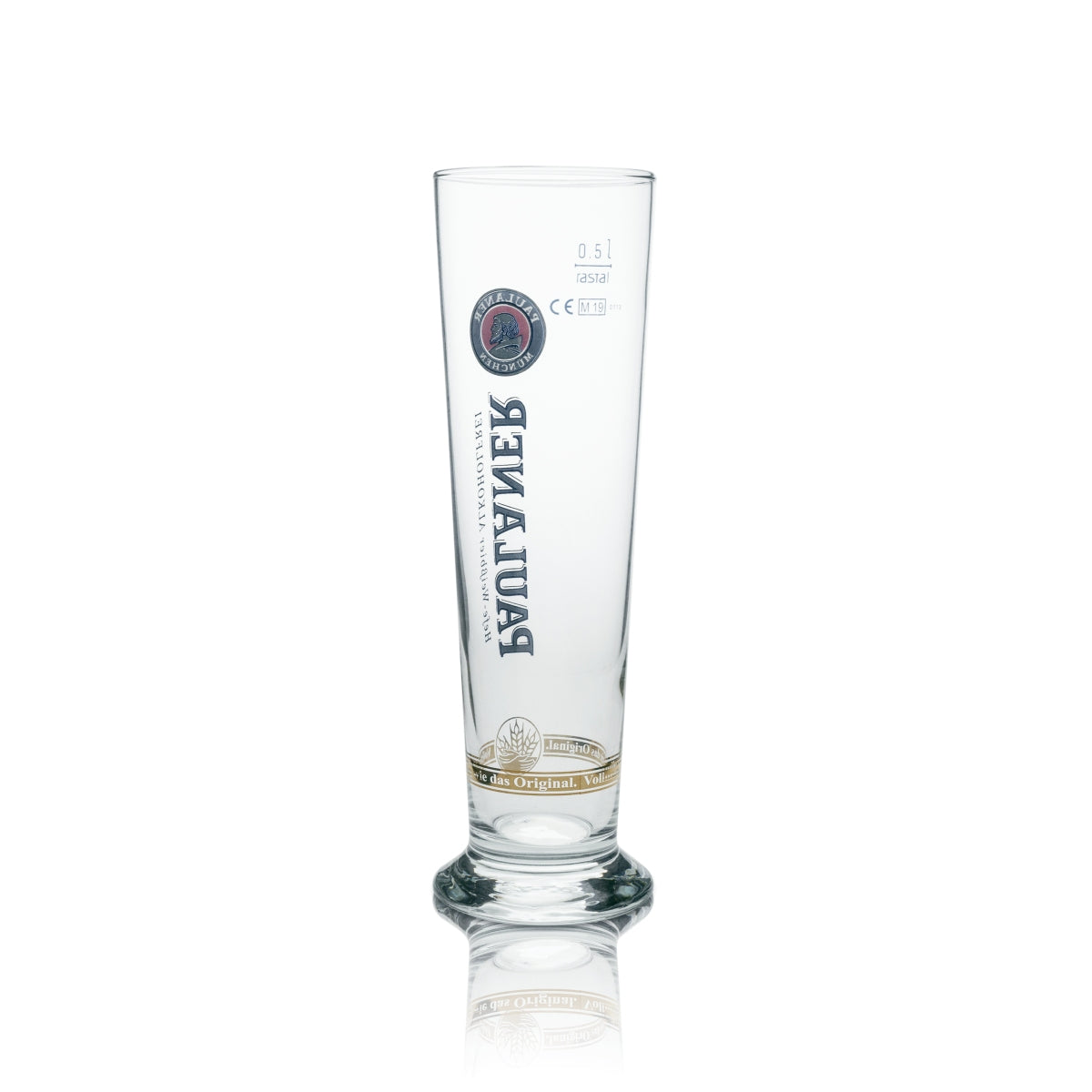 1 Bicchiere Paulaner Birra 0,5l Bicchiere da Weizen Logo Verticale "Alkoholfrei" Rastal Nuovo – Vista 2