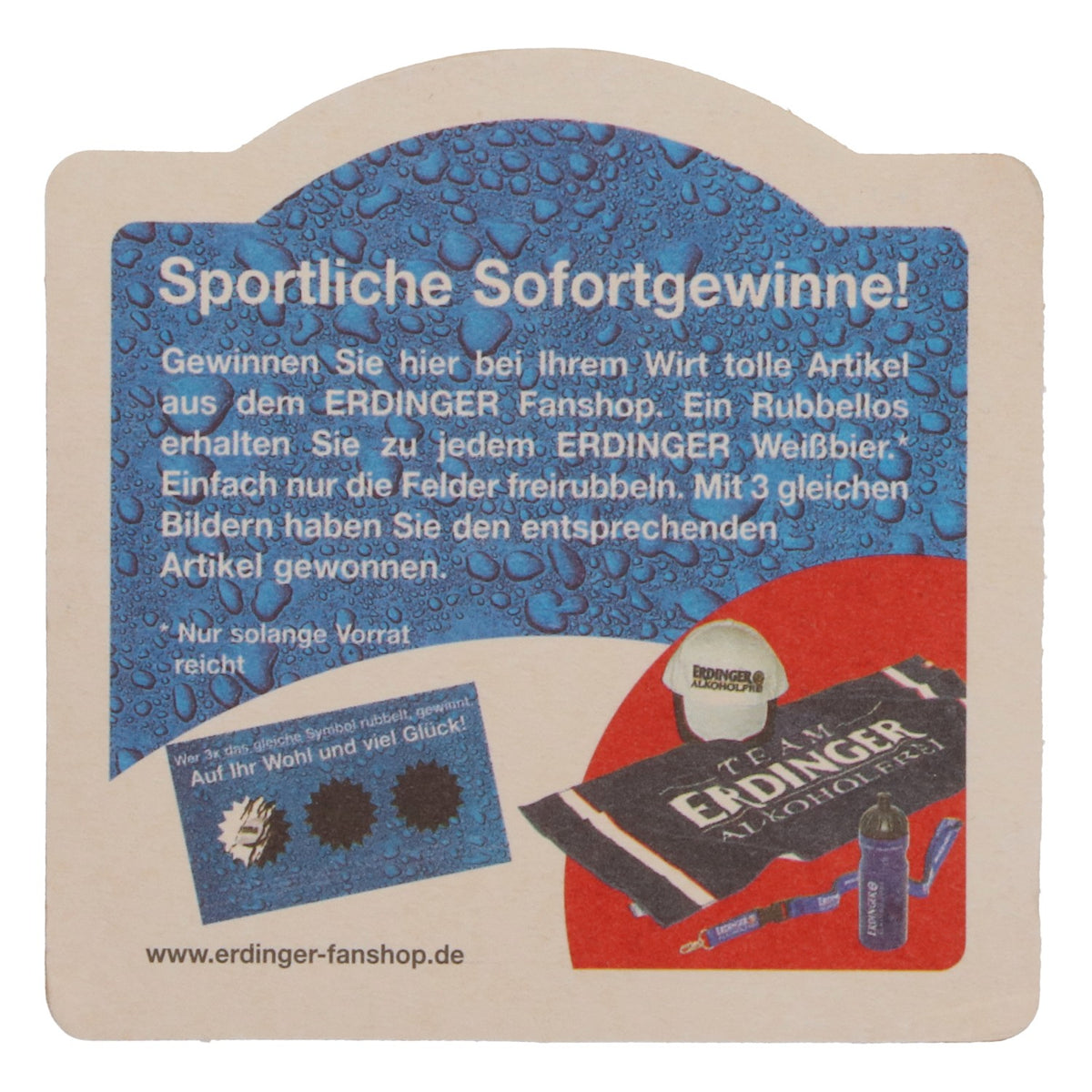 100 sottobicchieri Erdinger Weissbräu senza alcol "Vivi la tua vita" – Vista 4