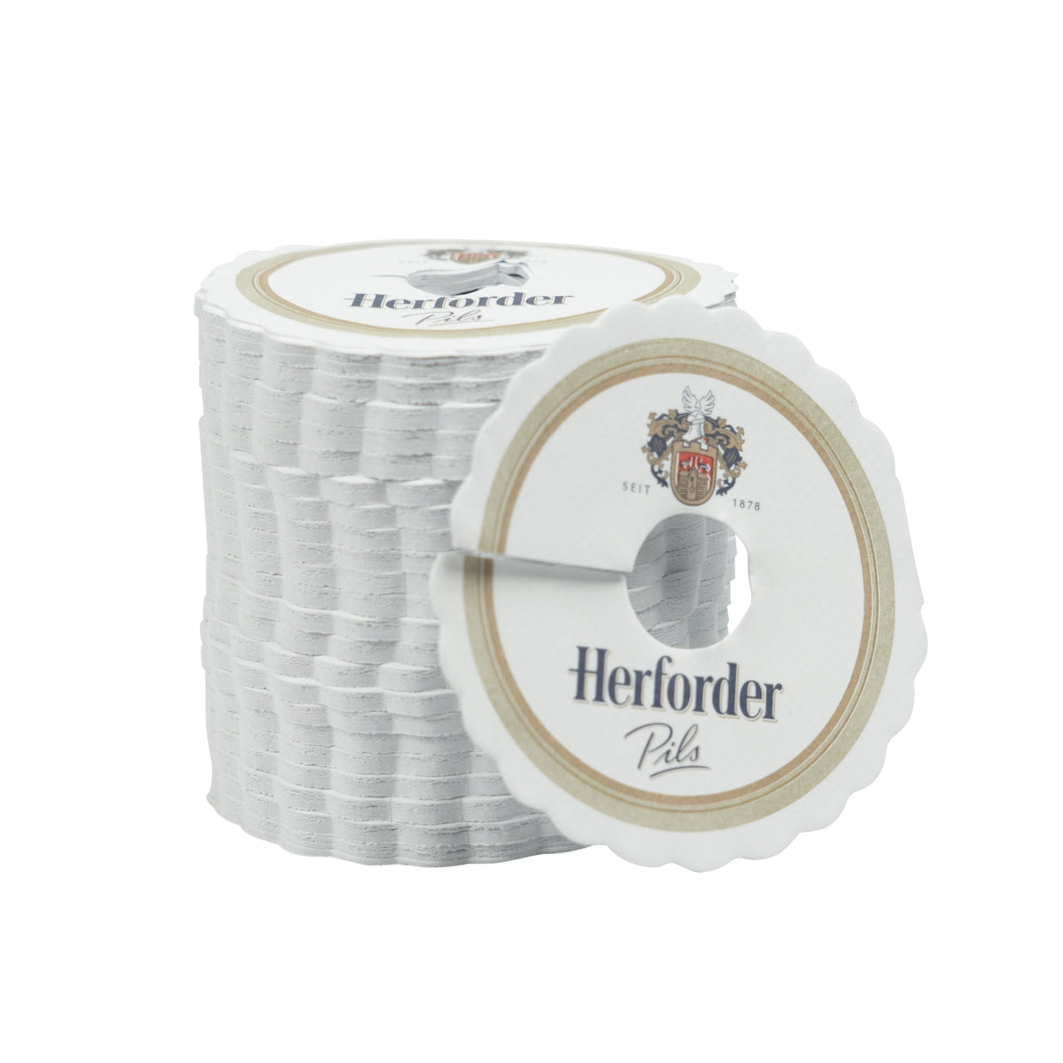 1000 tovagliette con rosette e gocce di birra Herforder Pils