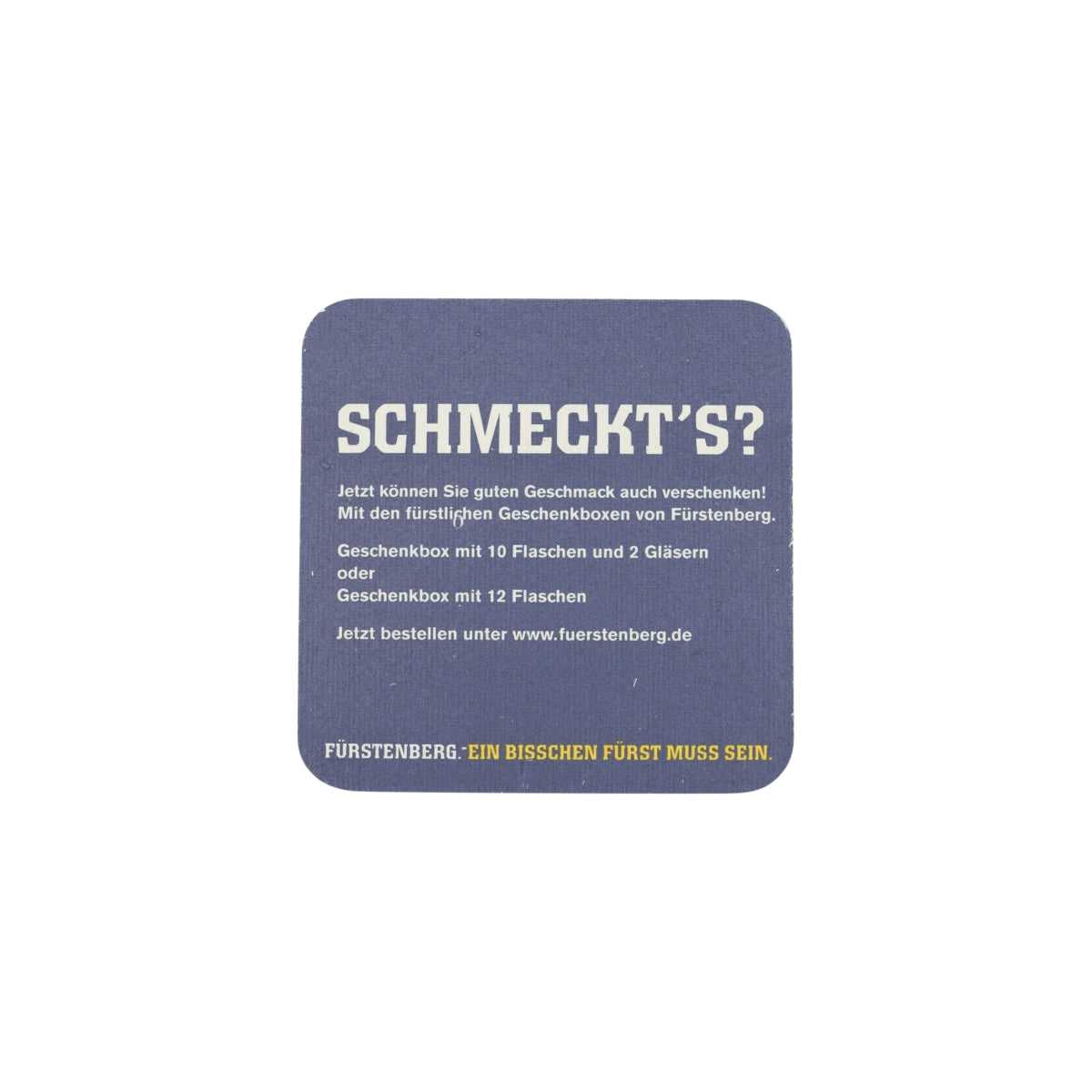 100 sottobicchieri Fürstenberg Bier 10x10 cm con bottiglia in vetro e feltro – Vista 2