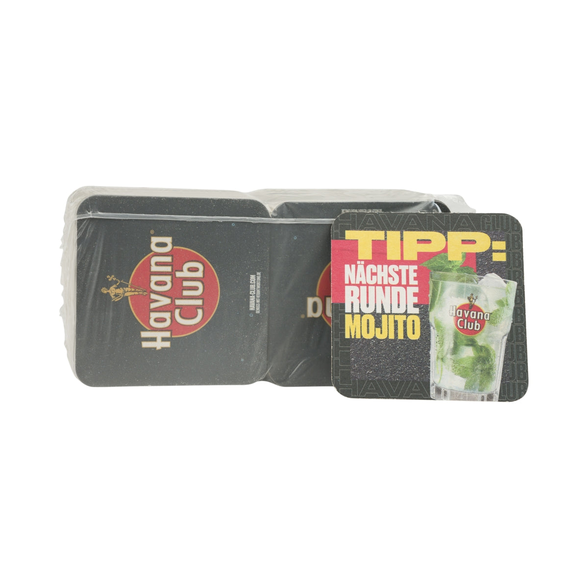 100 sottobicchieri Havana Club Rum nero 9x9 cm Mojito sottobicchiere in feltro per bicchieri di birra – Vista 5