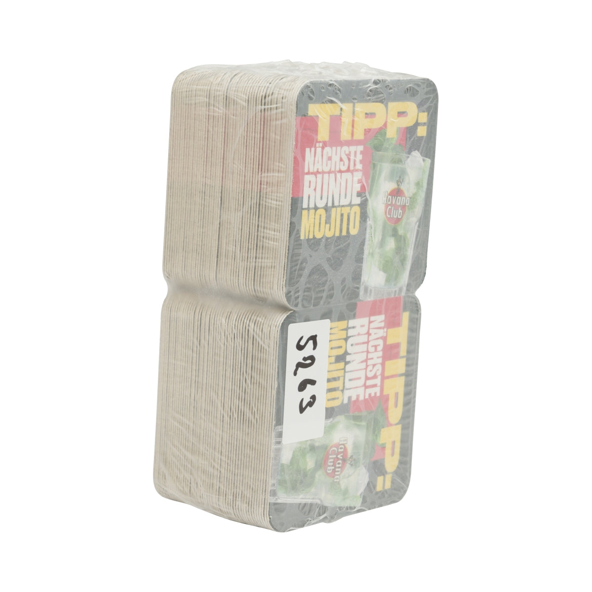 100 sottobicchieri Havana Club Rum nero 9x9 cm Mojito sottobicchiere in feltro per bicchieri di birra – Vista 2