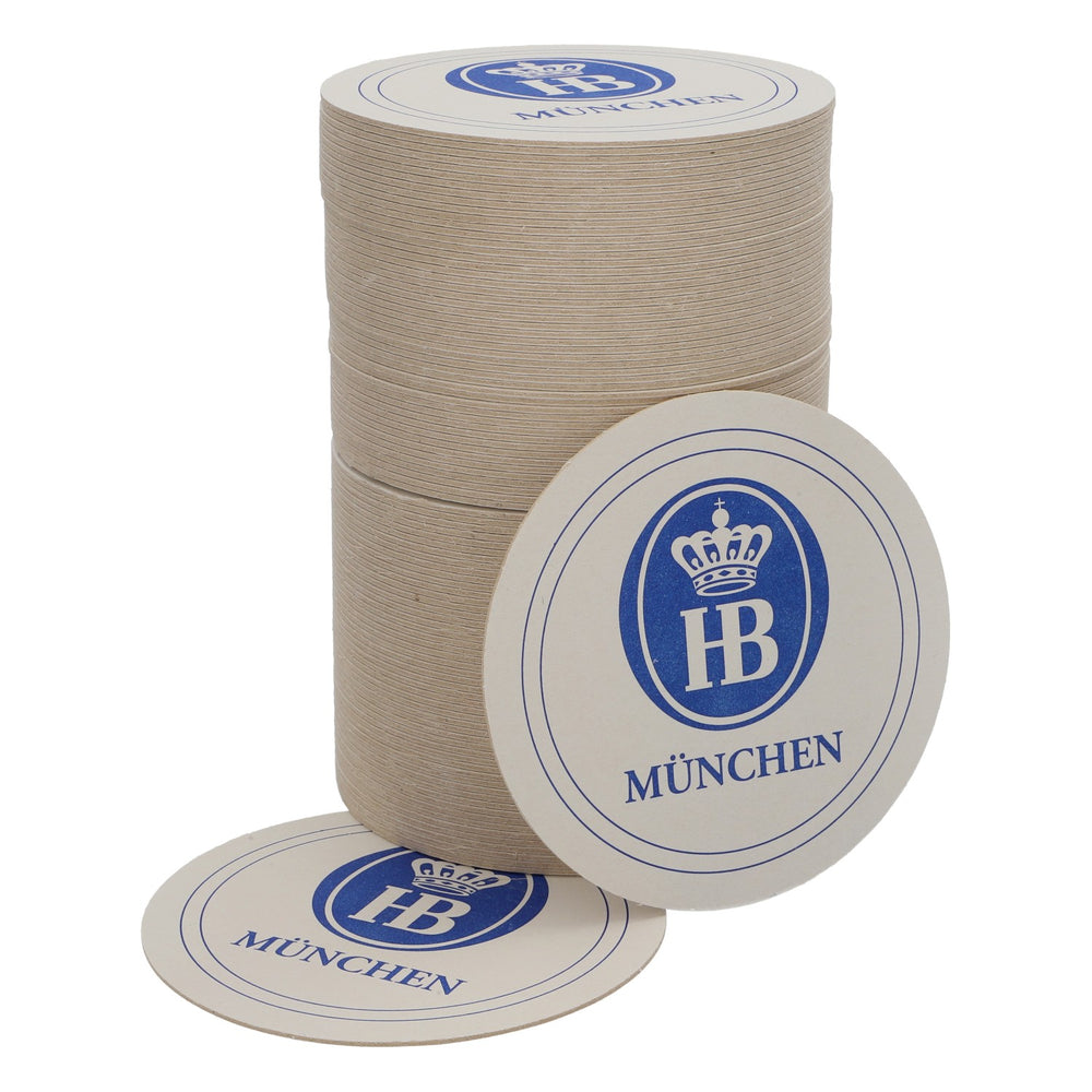100x HB Monaco di Baviera Sottobicchiere Sottobicchiere in cartone Sottobicchiere in vetro 10,5 cm di diametro