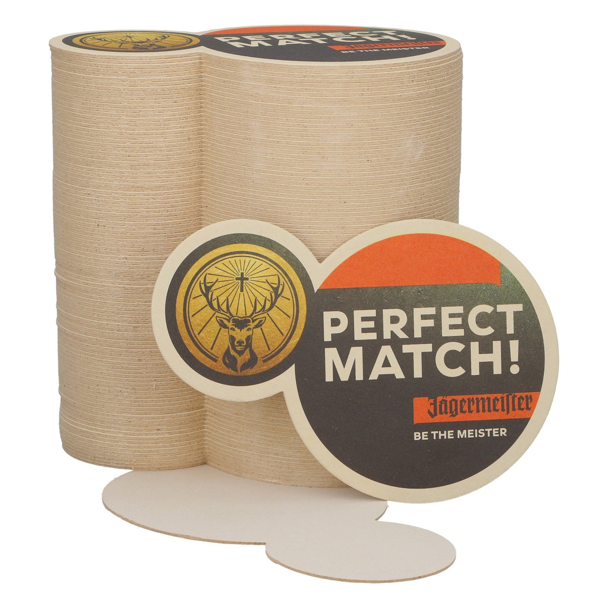 100 sottobicchieri Jägermeister "Perfect Match" originali