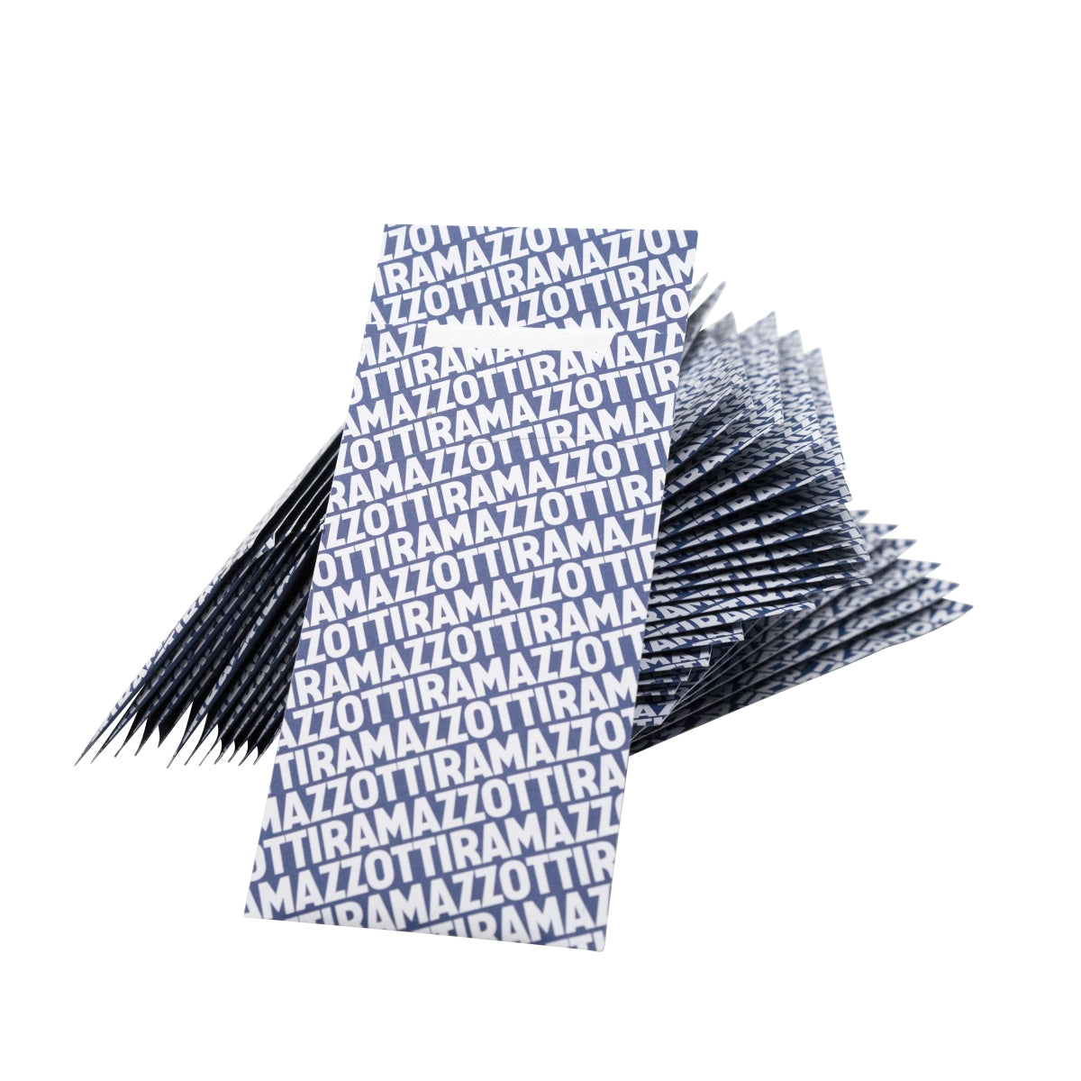 100x Ramazotti Liquore Sacchetto per posate Blu Bianco Rettangolare