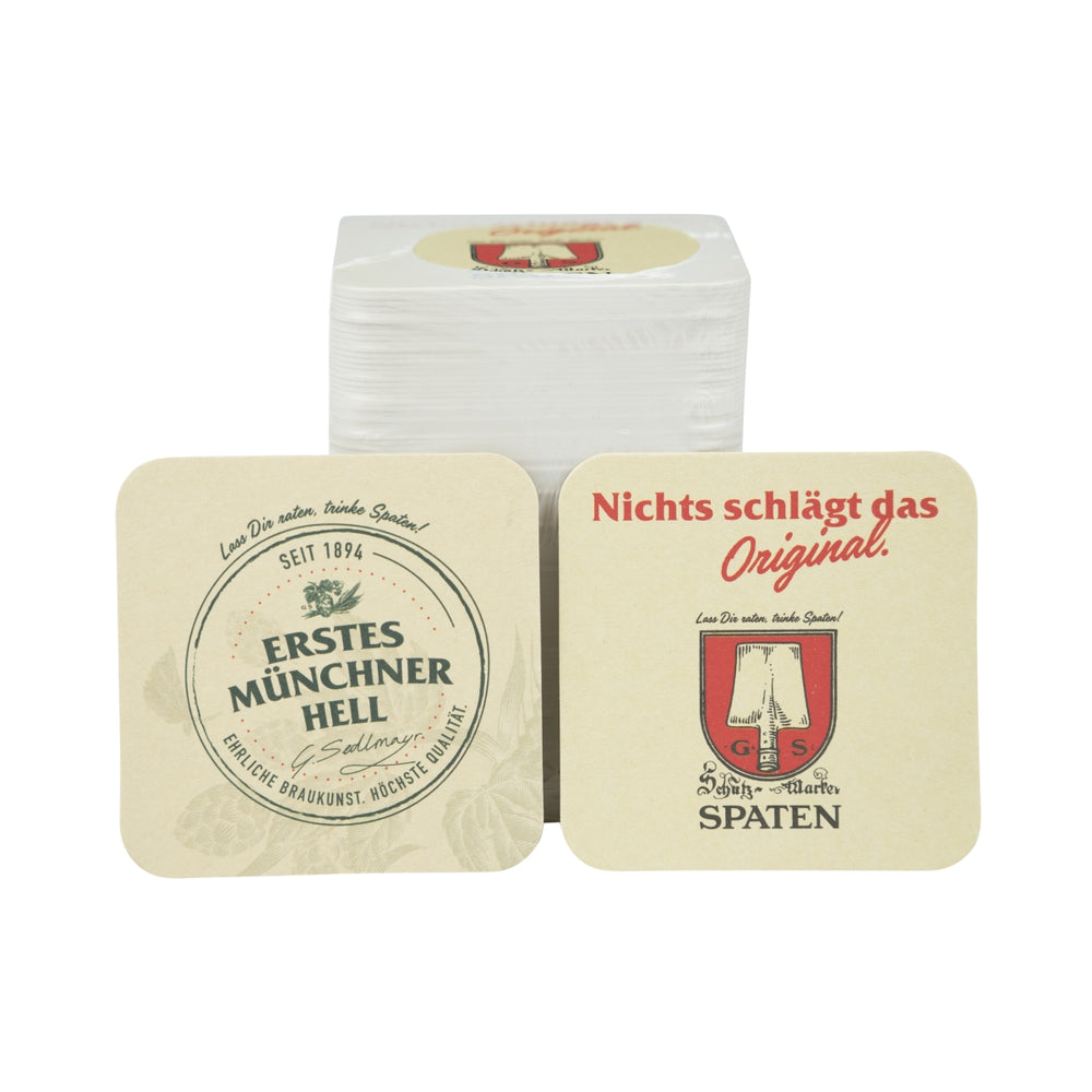 100x sottobicchieri a forma di vanga Sottobicchieri da birra 9x9 cm Vetro Sottobicchieri con protezione antigoccia