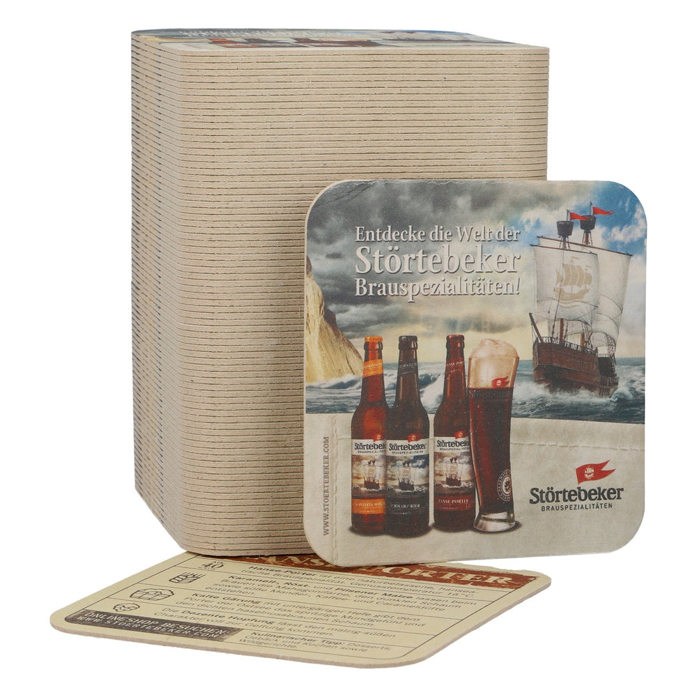 100 sottobicchieri Störtebeker Hanse-Porter, sottobicchieri a tema marittimo, accessori da bar