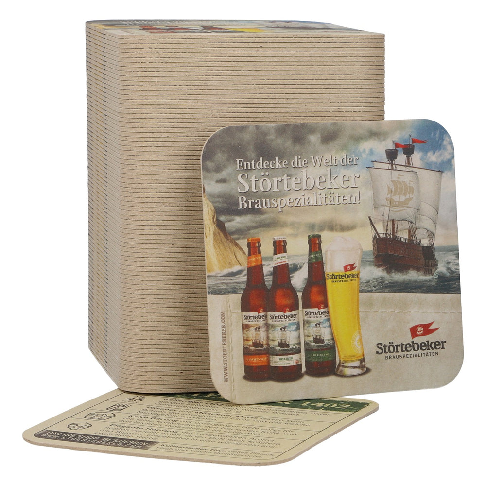 100 sottobicchieri Störtebeker "Keller-Bier 1402" - Accessori da bar in stile marittimo