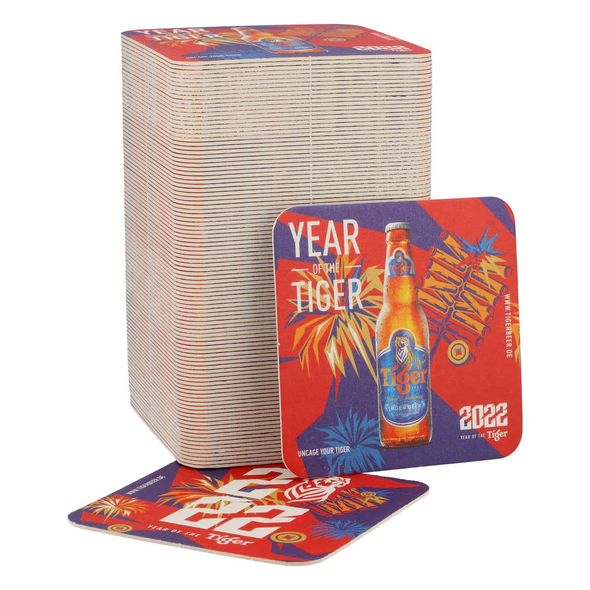 100x Sottobicchieri Tiger Bier Sottobicchieri in vetro Sottobicchieri 2022
