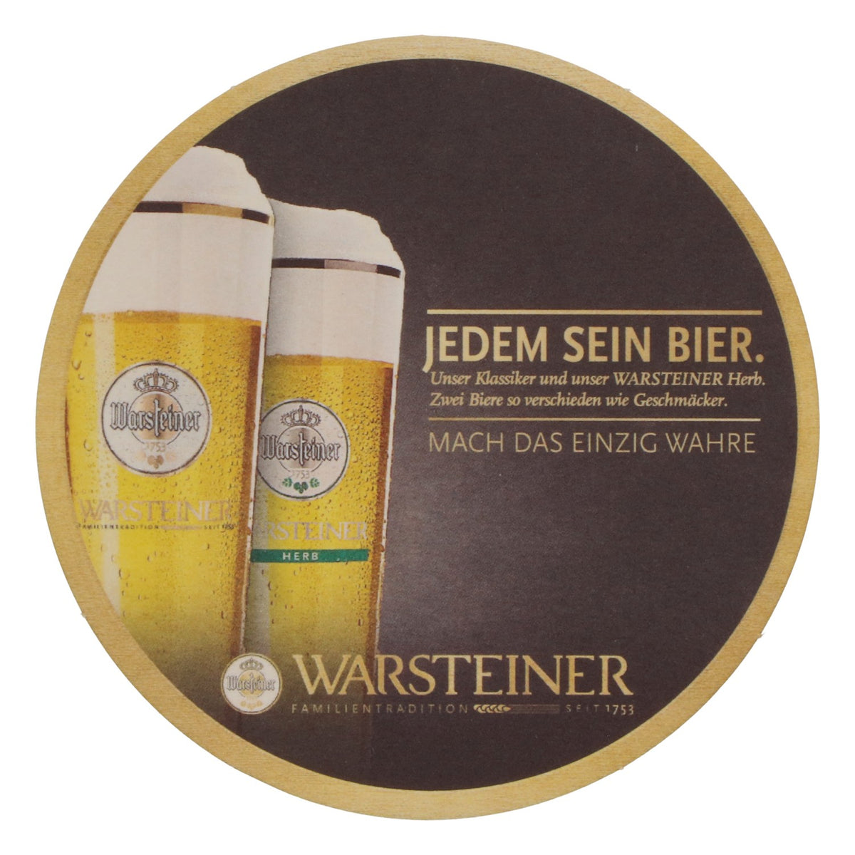 100 sottobicchieri Warsteiner, Ø 10,5 cm, con la scritta "A ciascuno la sua birra" – Vista 4