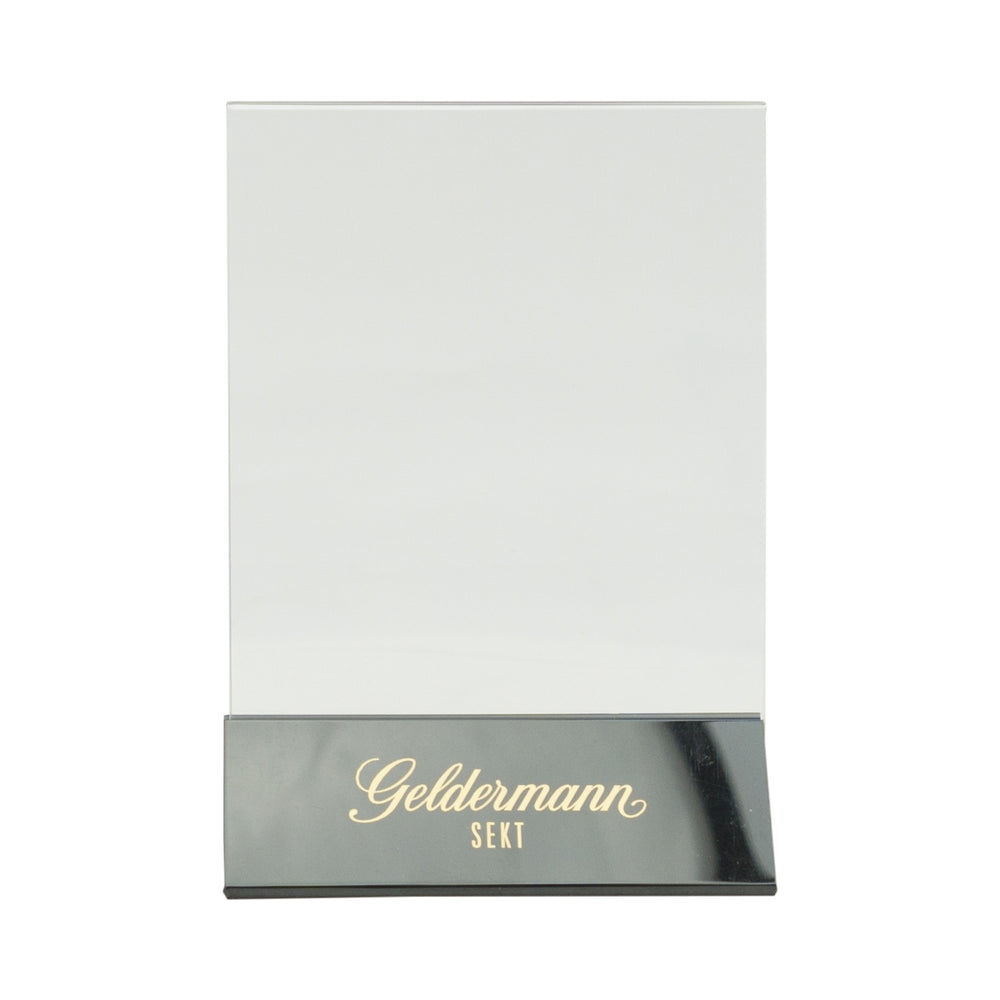 10x Geldermann Sekt Espositore da tavola Menu Portacartoline Bevande Cibi Gastronomia