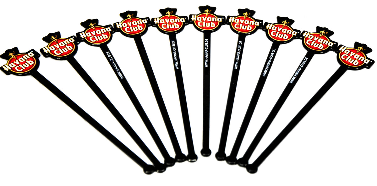 10x Havana Club Stirrer Bastoncino mescolatore Accessori da bar Barequitment 19,5 cm