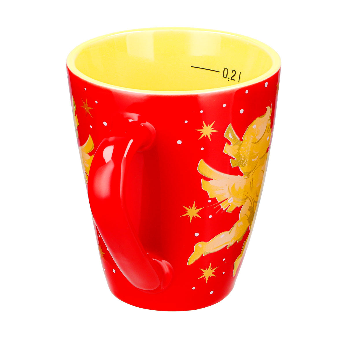 12 tazze da vin brulé Mohaba modello 2000 "Buon Natale con angelo" rosso fuoco / crema, 0,2 l, graduate – Vista 7