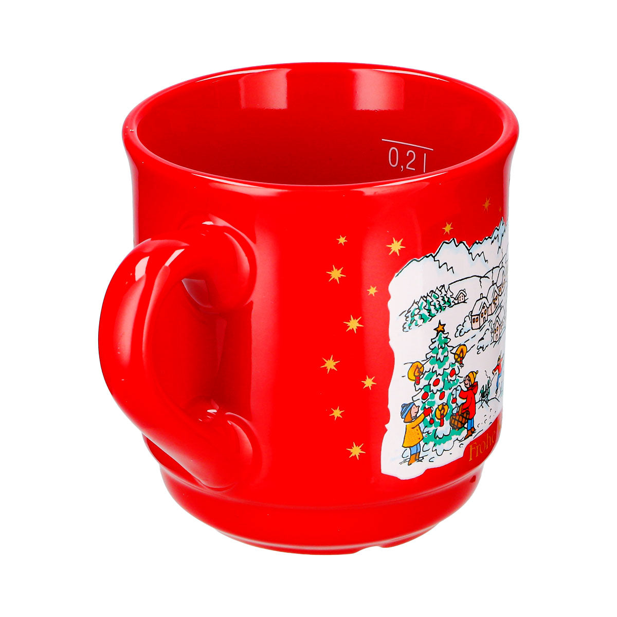 12 tazze da vin brulé Mohaba, modello 8000, "Buon Natale", invernali, rosso fuoco, 0,2 l, graduate – Vista 7