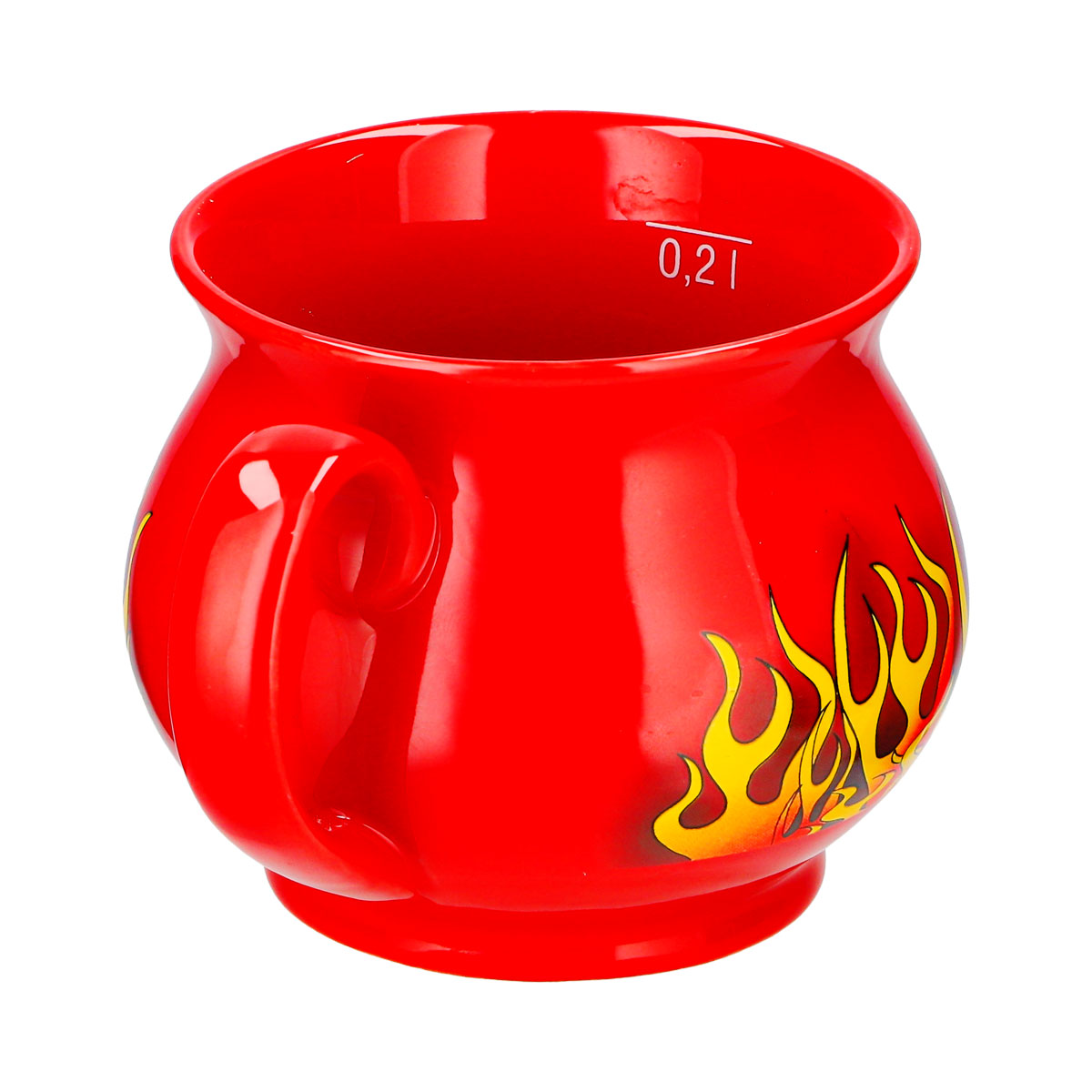 4 tazze da vin brulé Mohaba, a forma di sfera, "Feuerzangenbowle", rosso fuoco, 0,2 l, graduate – Vista 7
