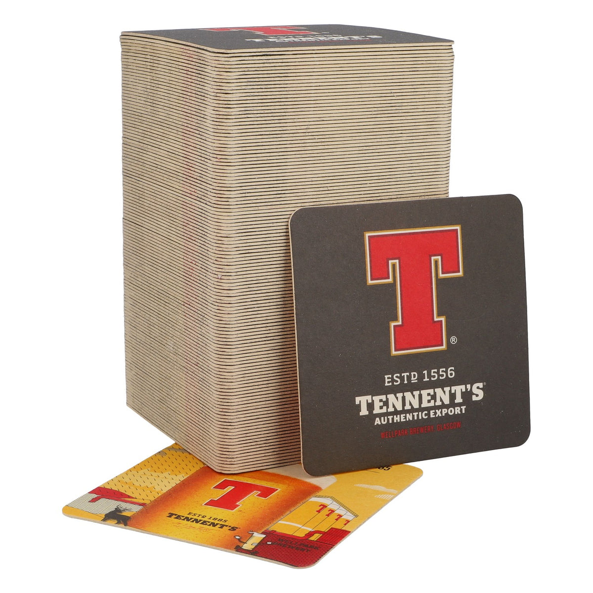 120x Tennent's Birra Sottobicchieri Sottobicchieri in vetro Coperchio 9,5x9,5 cm