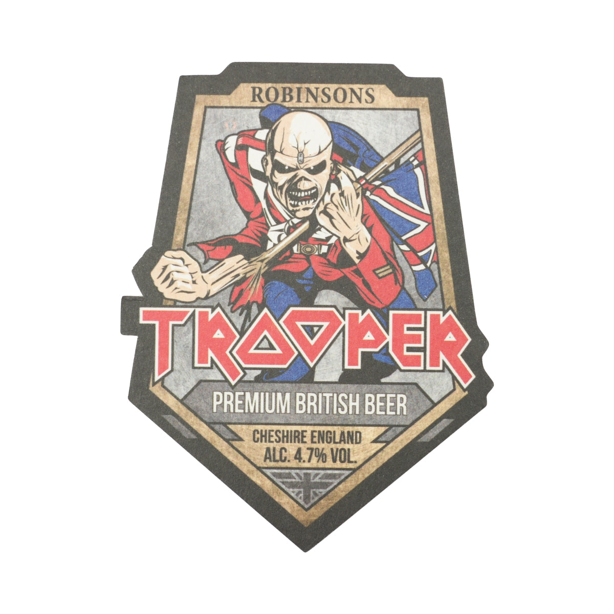 125x sottobicchieri da birra Robinson Iron Maiden Edition Trooper in vetro per bar