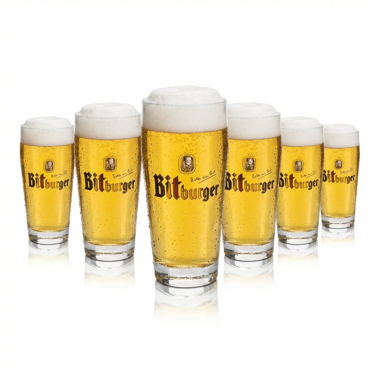 12 bicchieri da birra Bitburger 0,2 l Willi Becher