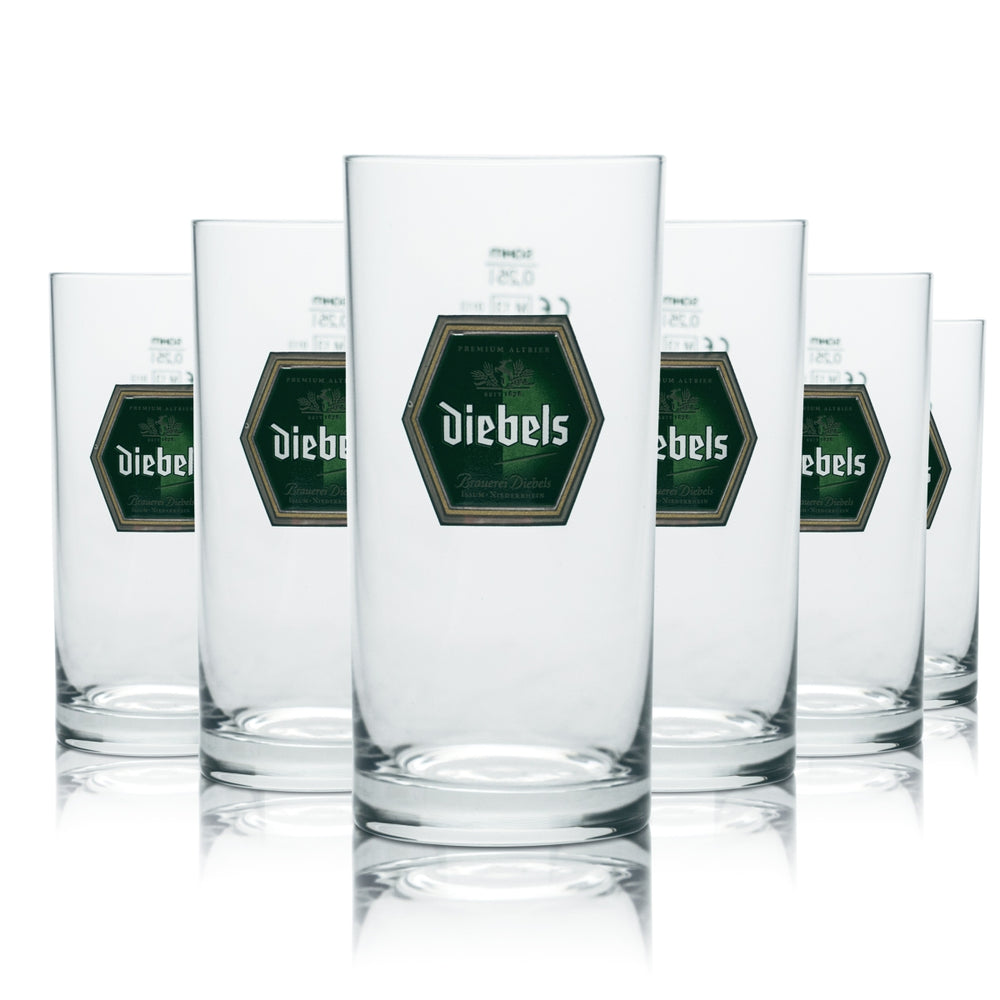 12 bicchieri Diebels da 0,25 l per birra Alt, bicchieri da birra, birrificio, ristorazione, calibrati