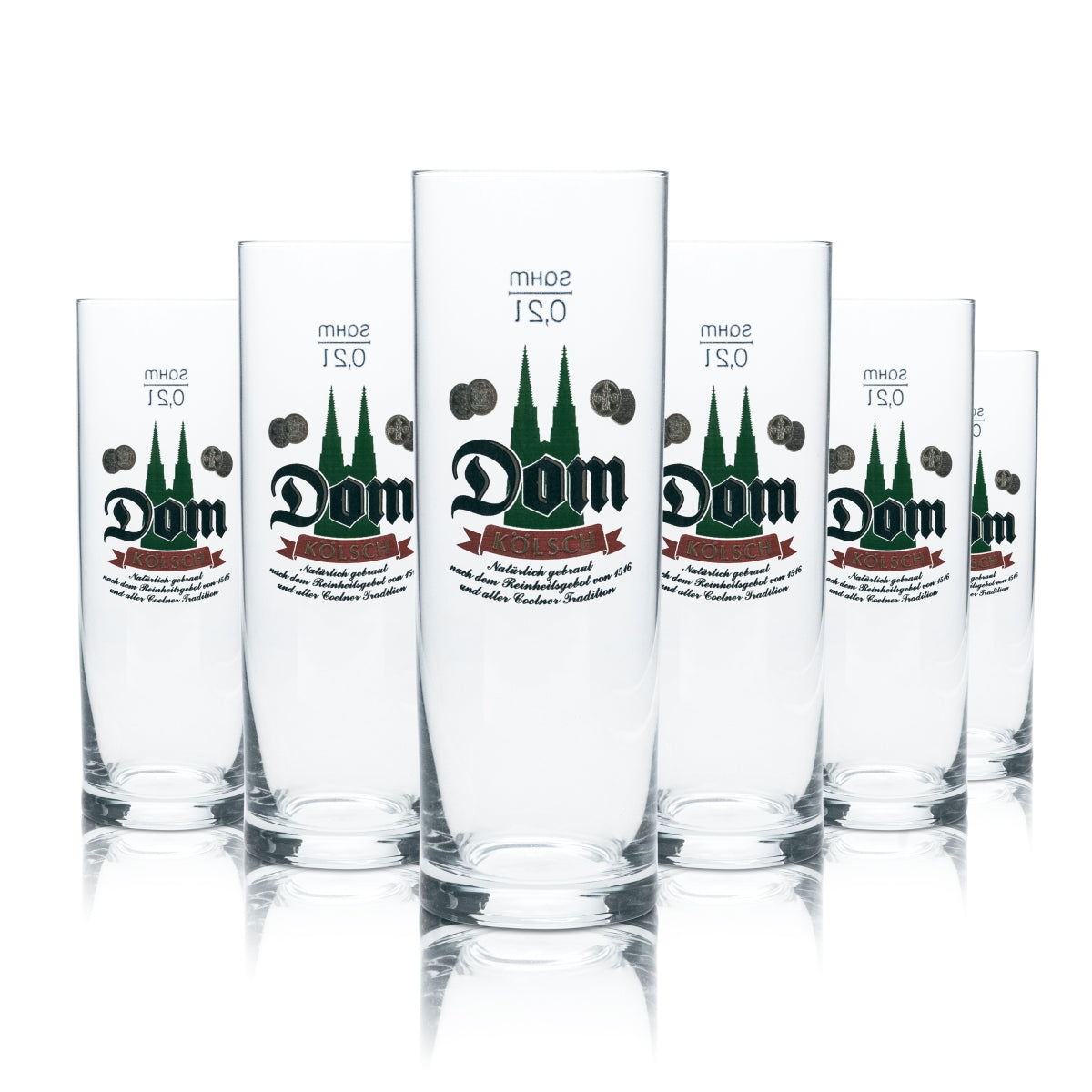 12 bicchieri da birra Dom 0,2 l Kölsch Stange bicchieri da bar Gastro Kneipe Carnevale Colonia