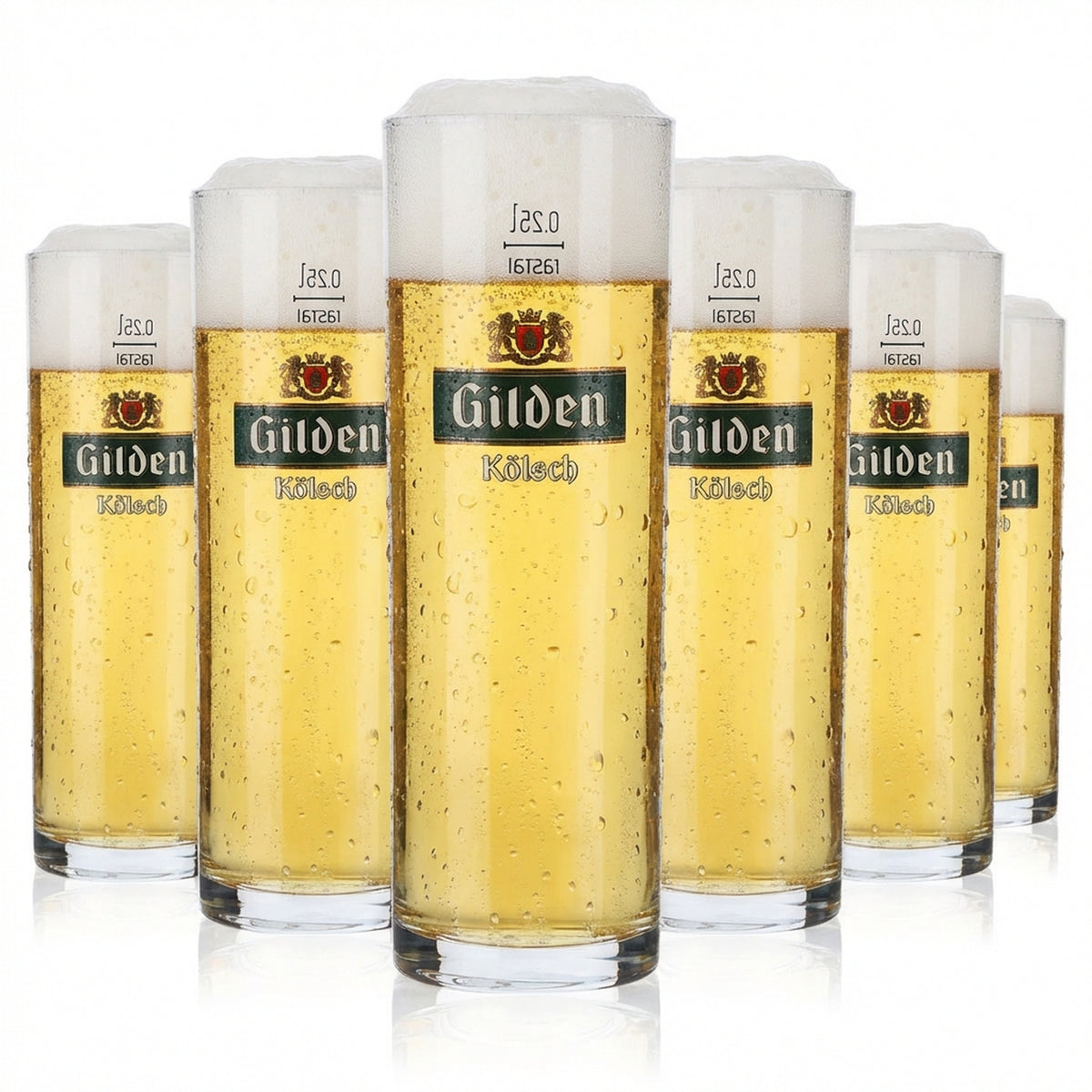 12 bicchieri da birra Gilden Kölsch da 0,25 l Bicchieri da birra/bicchieri da birra alla spina Bicchieri da birra Kölsch