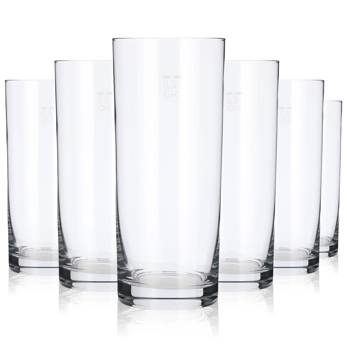 12 bicchieri a forma di bottiglia da 0,3 l, serie Glaser Willi Becher Blanco – Vista 5