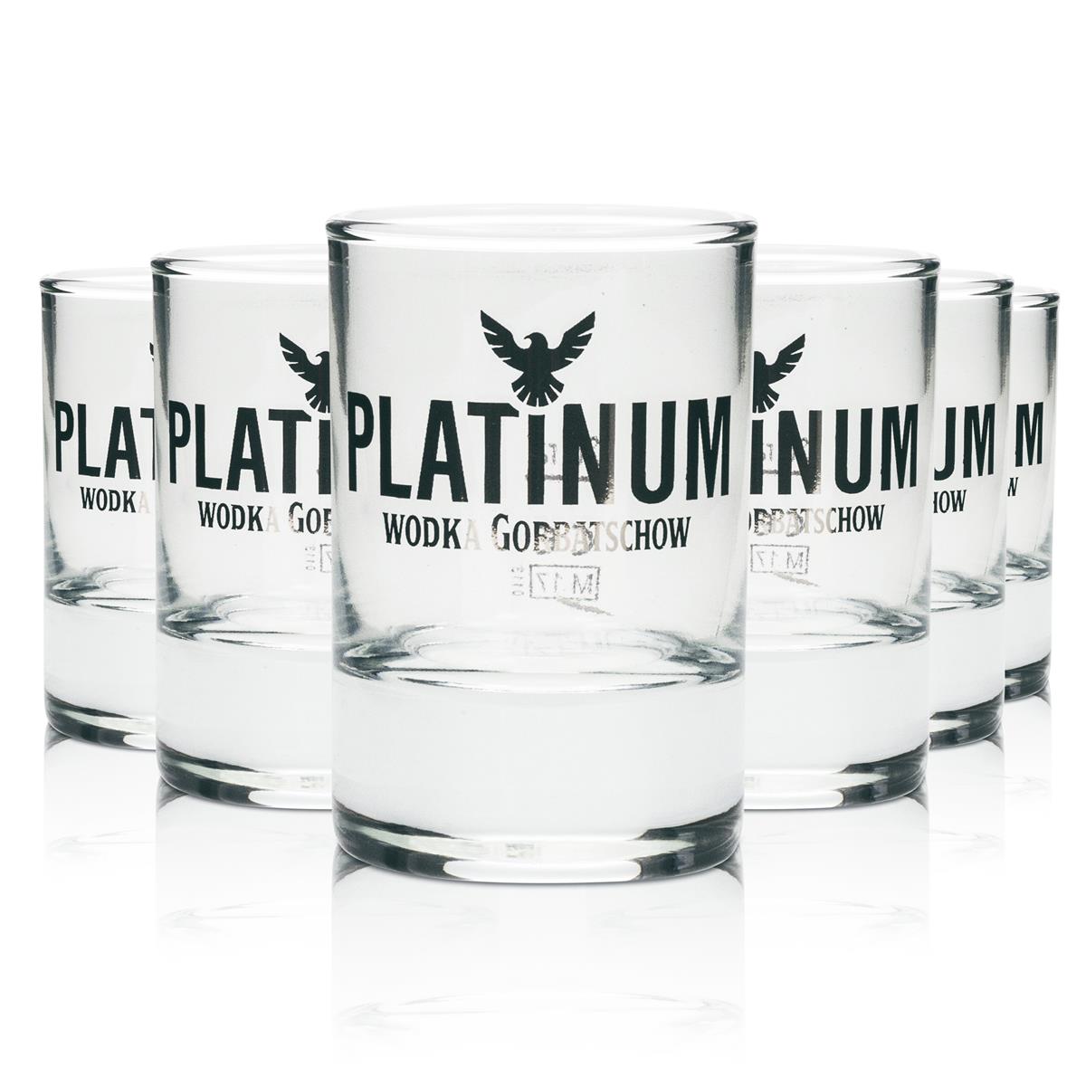 12 bicchierini da shot Gorbatschow Vodka Platinum 2 cl