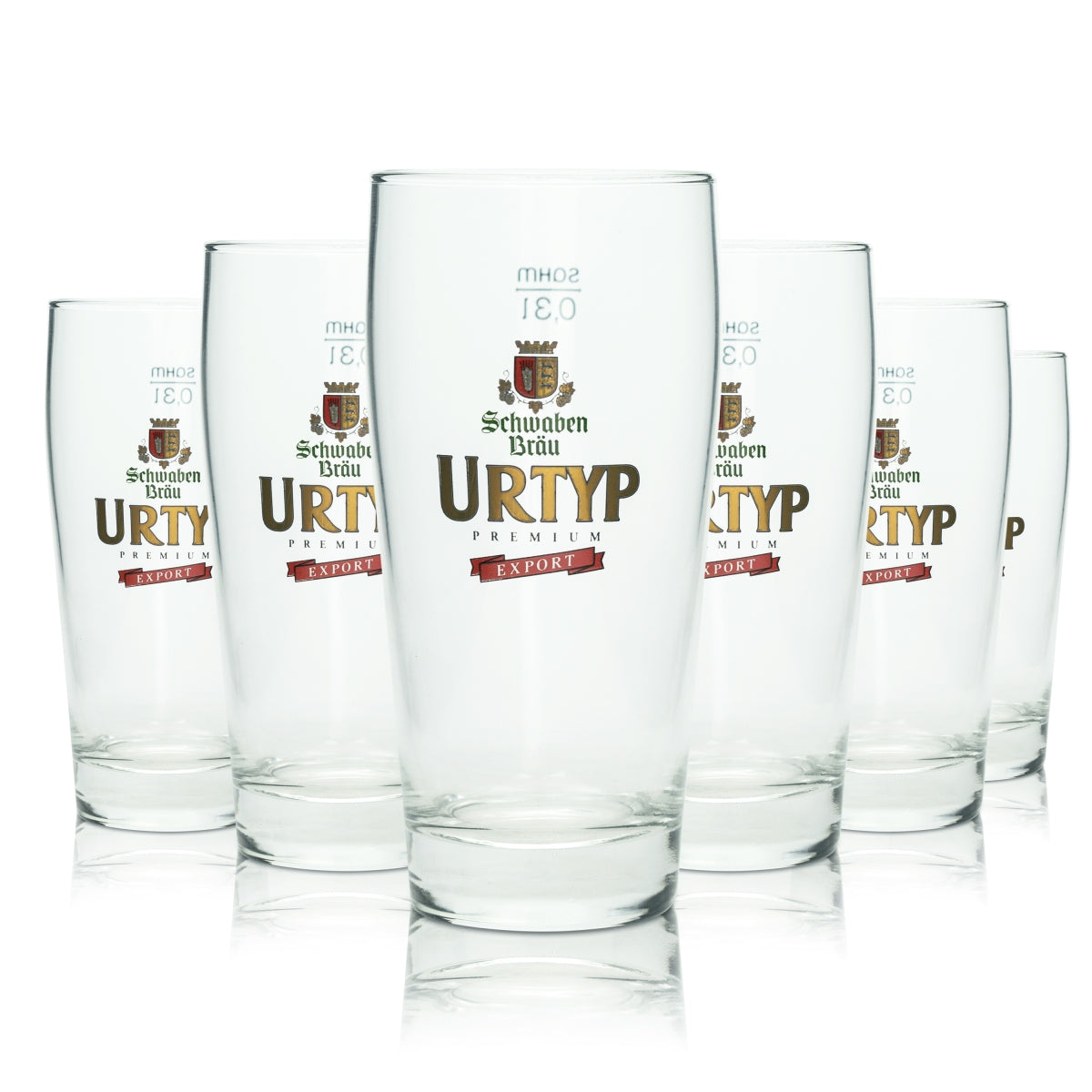 12 bicchieri da birra Schwaben Bräu 0,3 l Willi Sahm Pils bicchieri Urtyp Export Beer