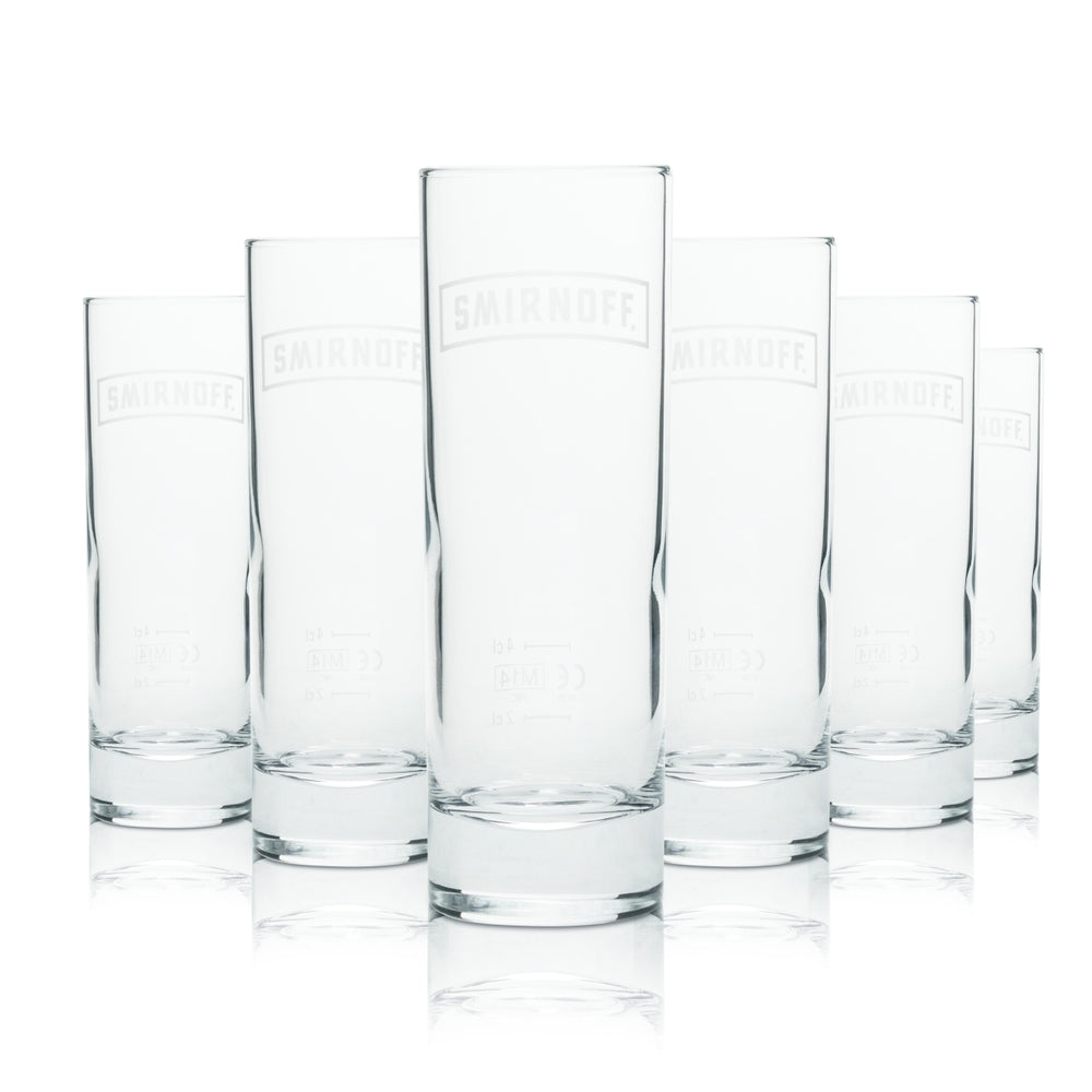 12 bicchieri Smirnoff 0,2 l bicchieri long drink rotondi per bar e ristoranti Vodka