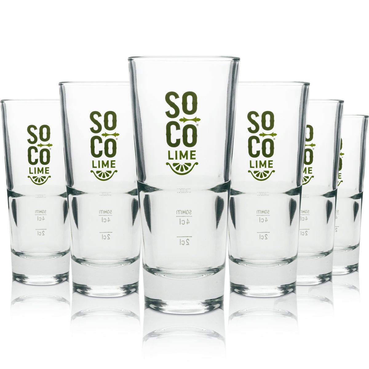 12 bicchieri da whisky Southern Comfort Lime Longdrink 296 ml impilabili