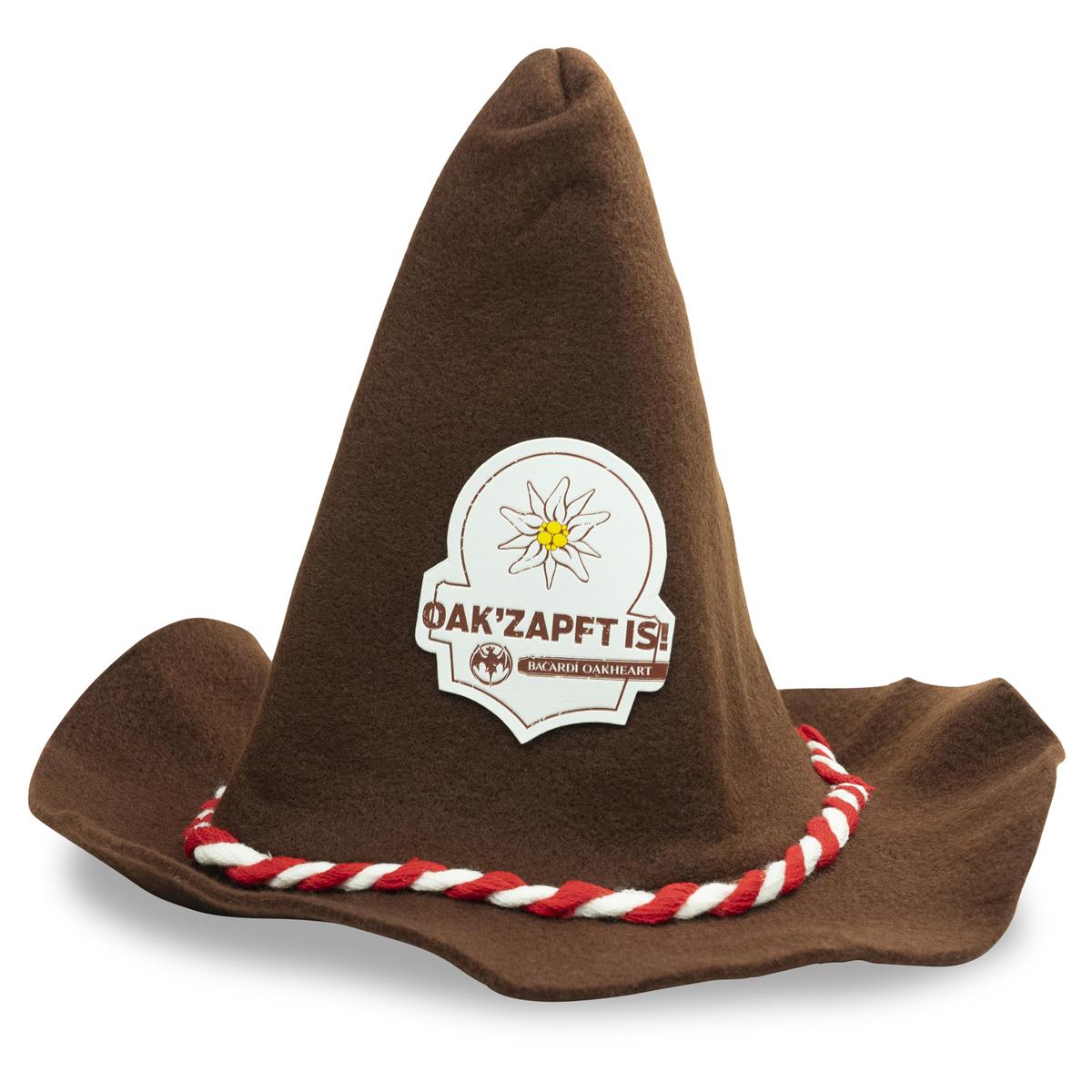 1x Cappello di feltro Bacardi Rum marrone Oak Zapft is