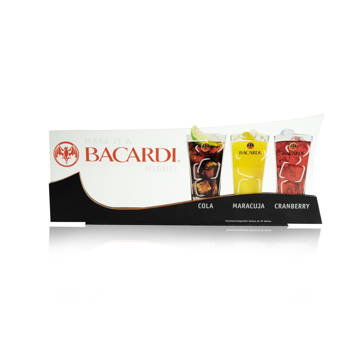 1x Bacardi Rum Insegna luminosa Cocktail Bacardi Night