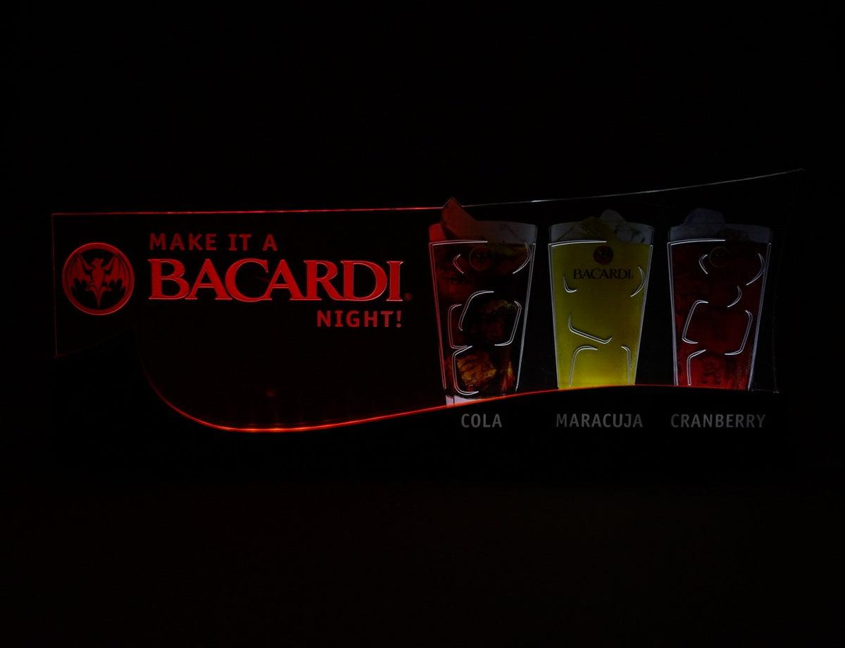 1x Bacardi Rum Insegna luminosa Cocktail Bacardi Night – Vista 2