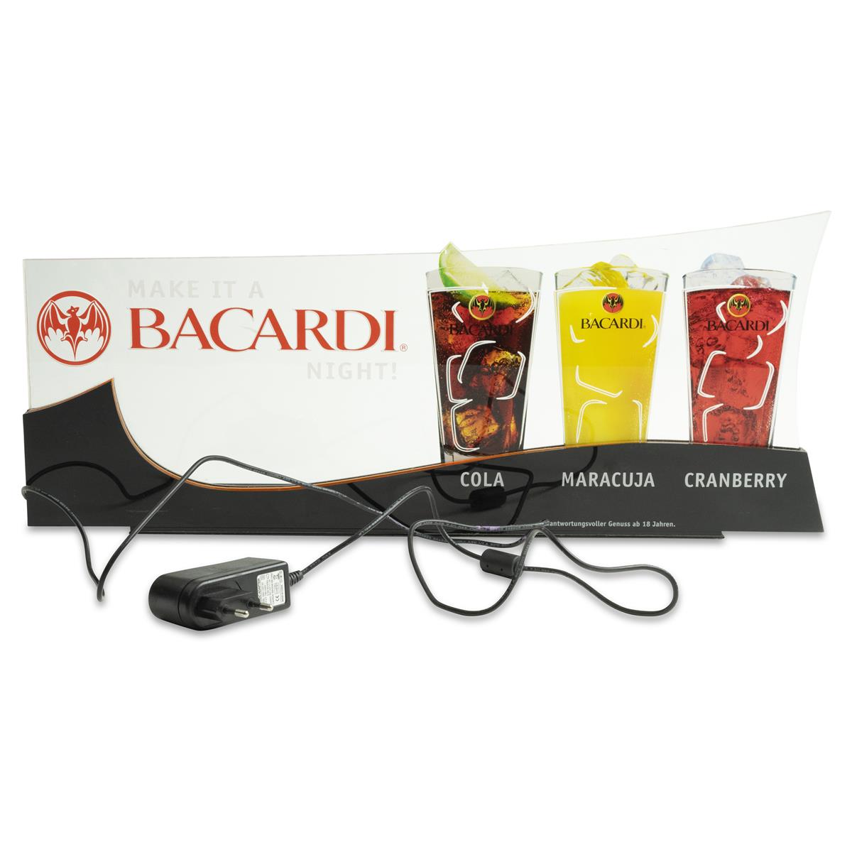 1x Bacardi Rum Insegna luminosa Cocktail Bacardi Night – Vista 3