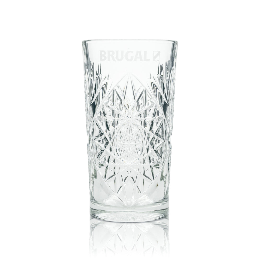 1x Bicchiere da long drink in cristallo Brugal Rum 470 ml