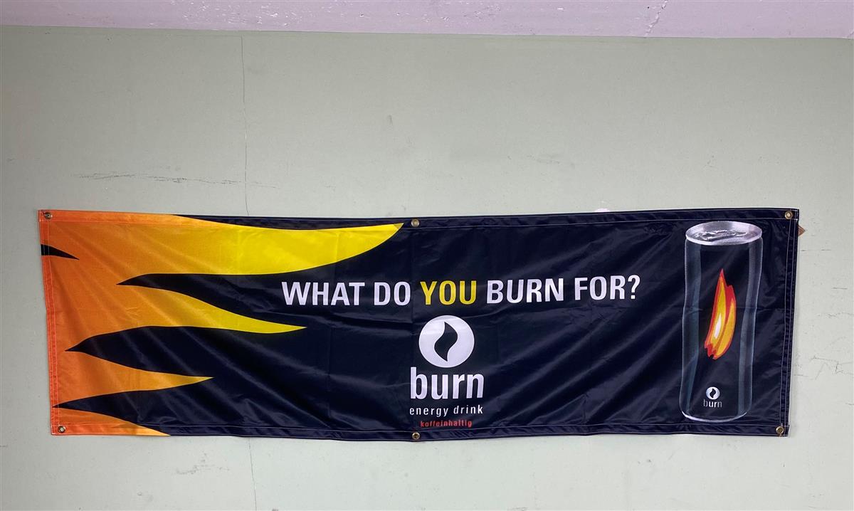 1x Bandiera Burn Energy 180x60 Cosa bruci per