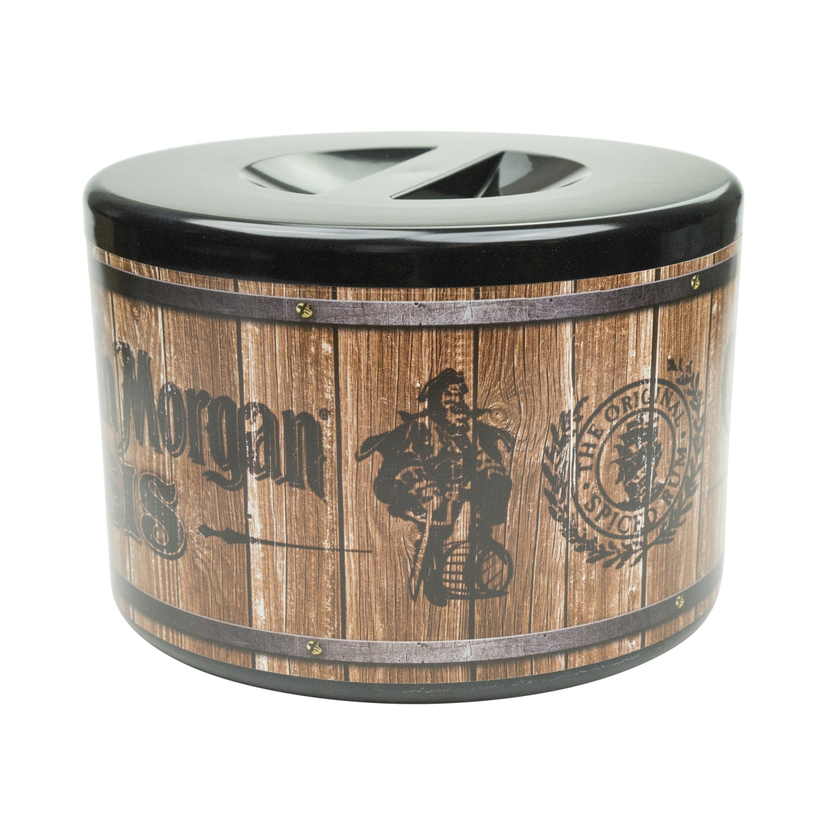 1x Captain Morgan Rum Cooler ghiacciaia nera/effetto botte di legno – Vista 3
