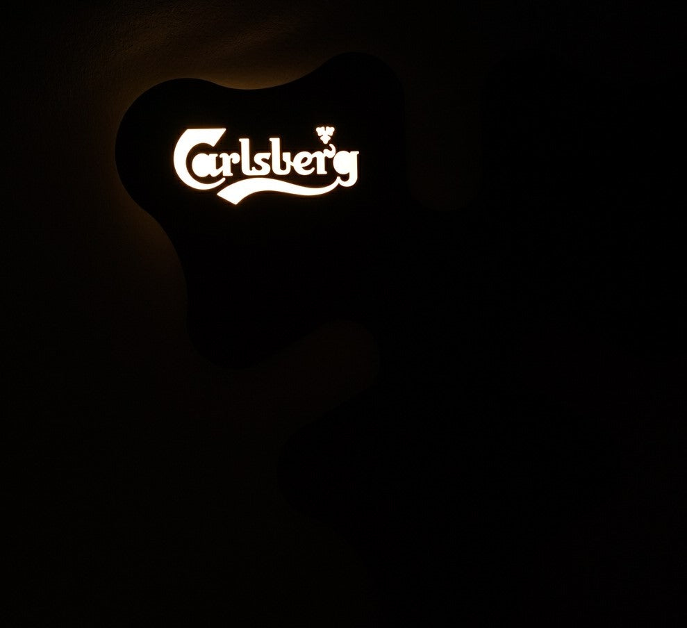 1x Insegna luminosa Carlsberg Hop Leaf argento – Vista 2