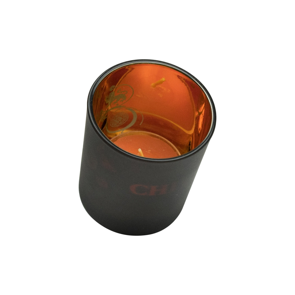 1x Chivas Regal Whisky Tealight Nero interno oro con decorazioni e candela – Vista 3