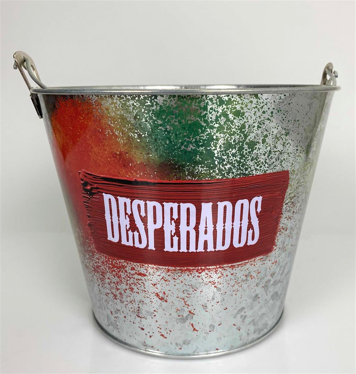 1x raffredda birra Desperados in metallo con nuovo logo colorato/argento