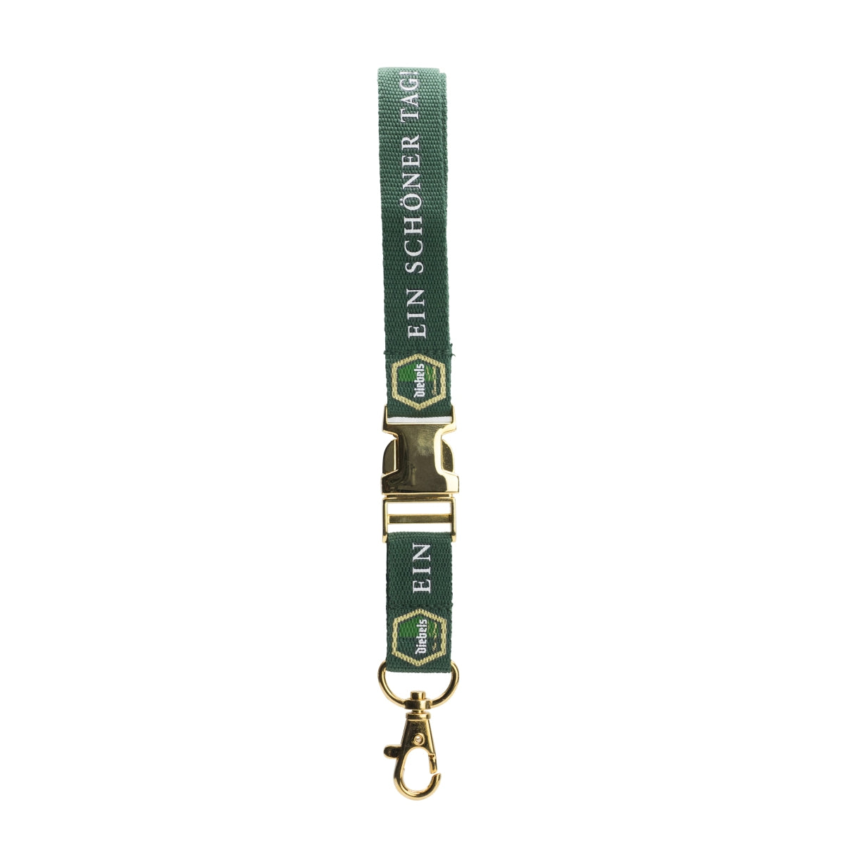 1x portachiavi Diebels Bier con cordino verde e dorato – Vista 2
