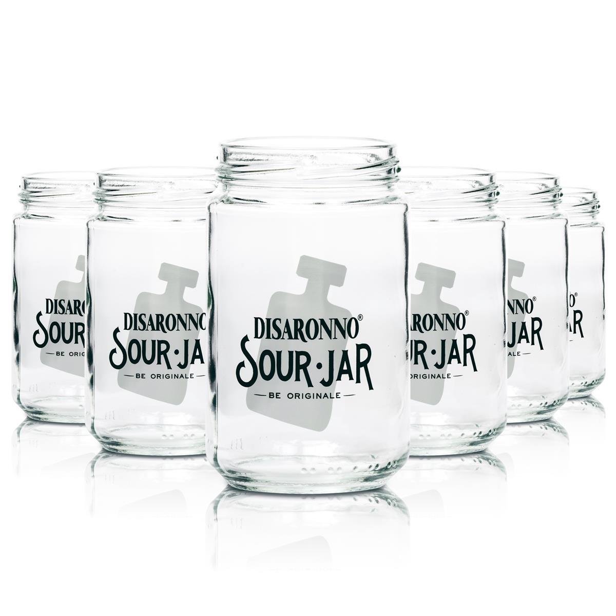 1x bicchiere Disaronno Sour 0,25 l, barattolo di vetro piccolo senza coperchio