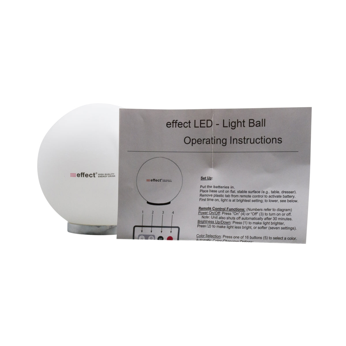 1x Effetto Energy Insegna luminosa Lightball LED 15 cm – Vista 3