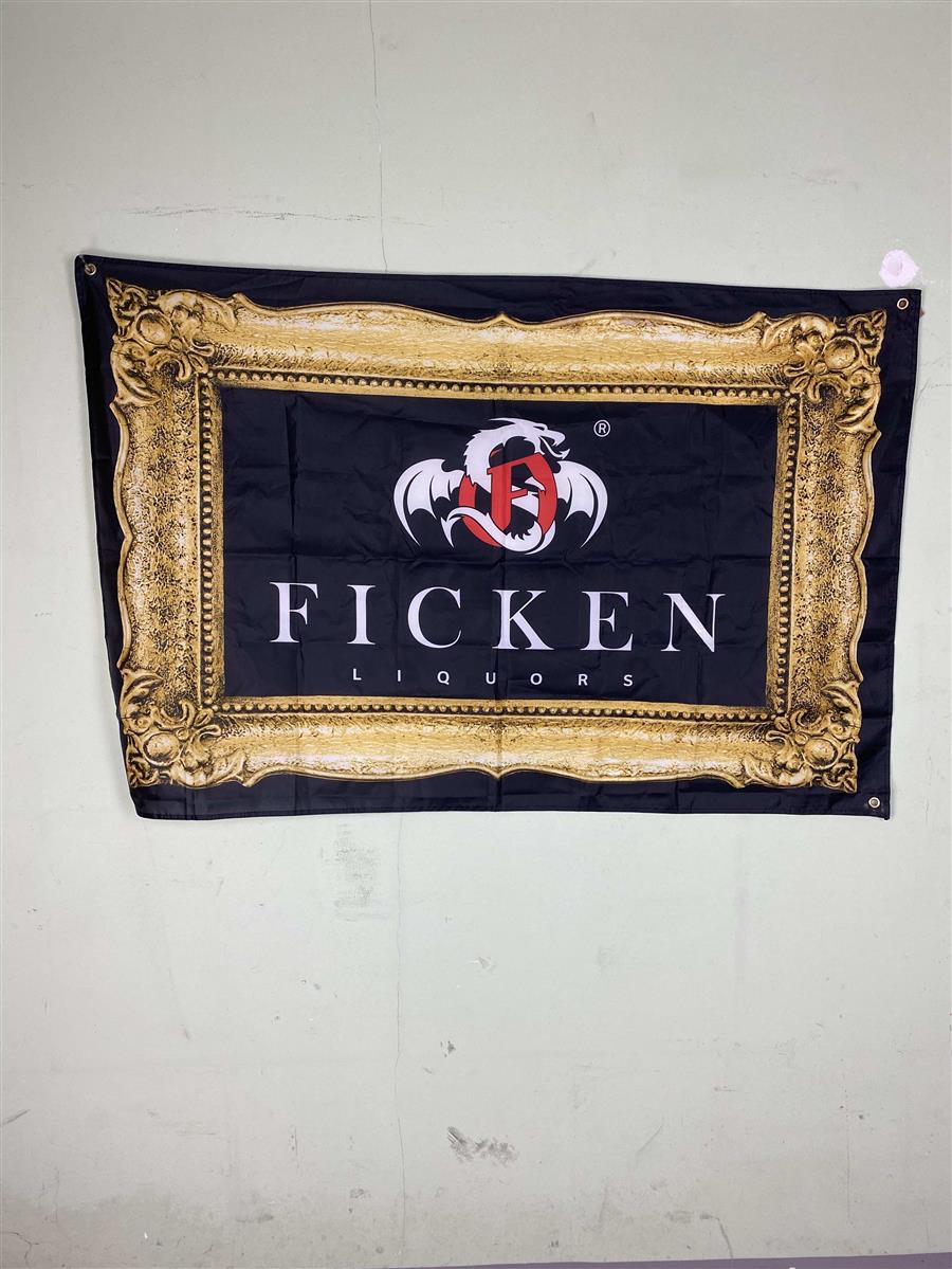 1x Ficken Liquore Fahne Cornice dorata 150 x 100 – Vista 2