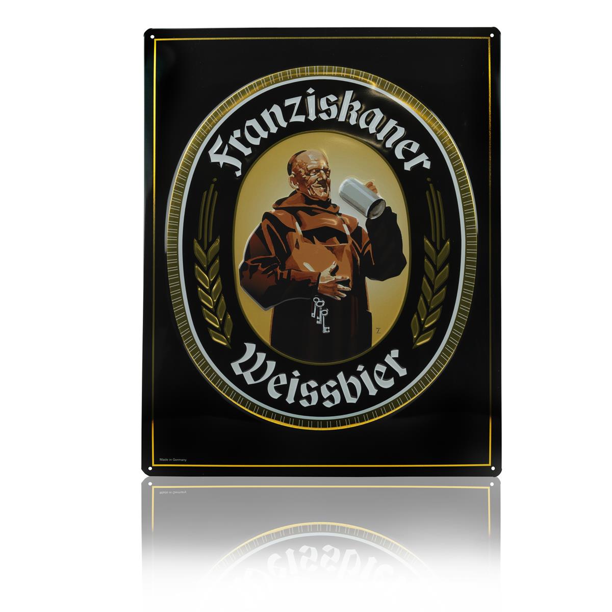 1x Franziskaner Birra Targhetta smaltata grande 40x50