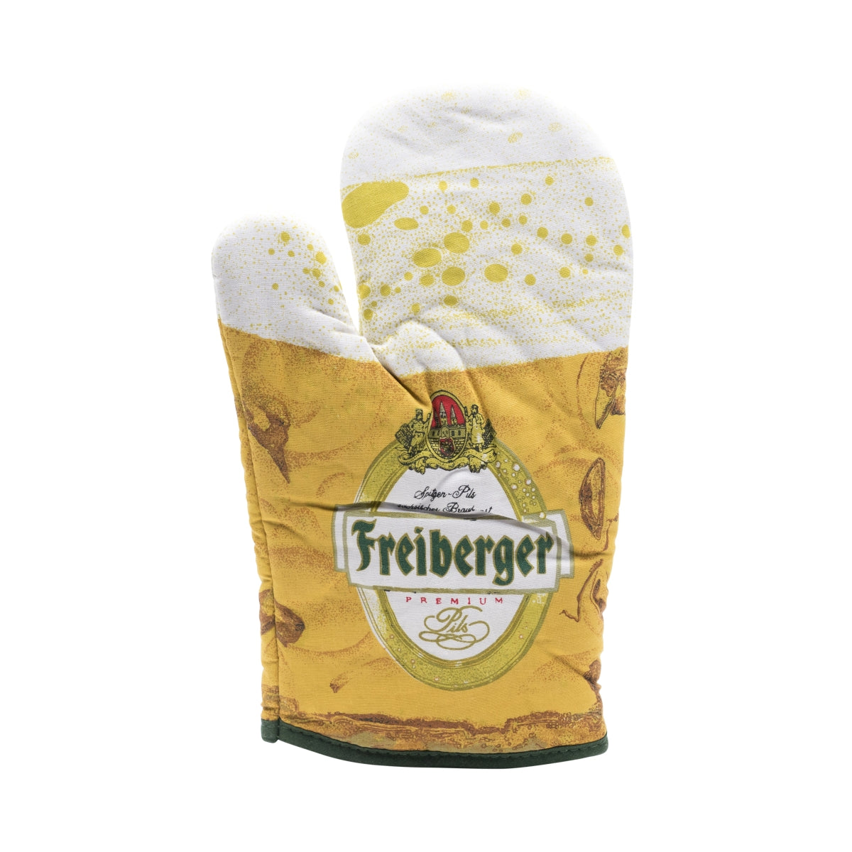 1x guanto da barbecue Freiberger Bier giallo – Vista 2